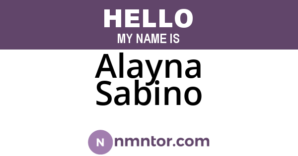 Alayna Sabino