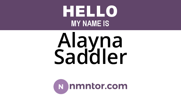 Alayna Saddler