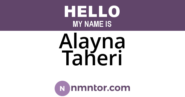 Alayna Taheri