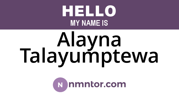Alayna Talayumptewa