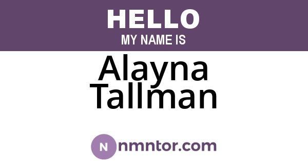 Alayna Tallman