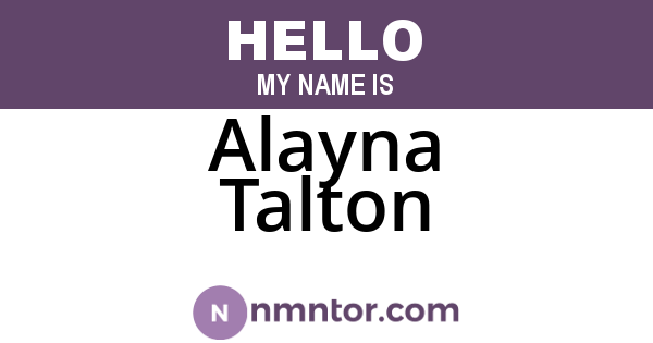 Alayna Talton