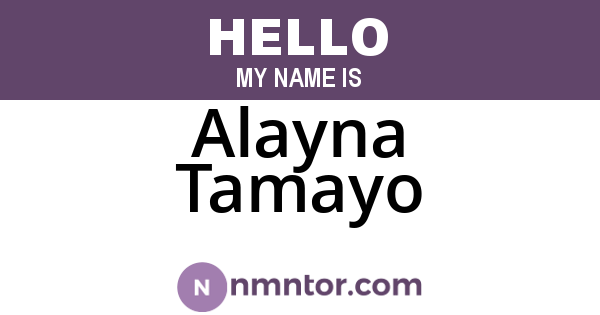 Alayna Tamayo