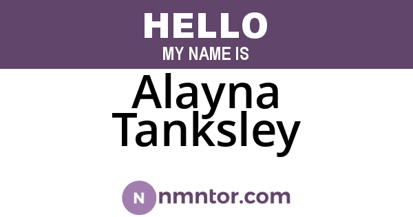 Alayna Tanksley