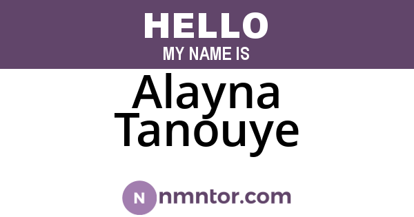 Alayna Tanouye