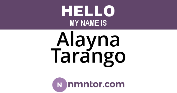 Alayna Tarango