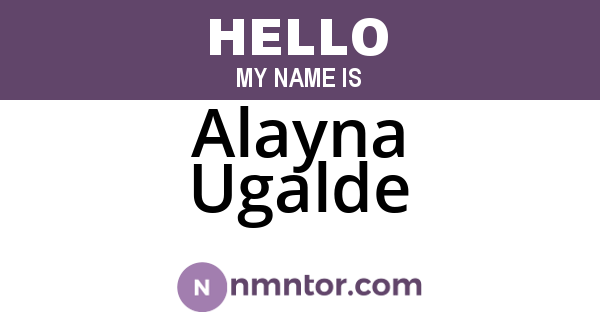 Alayna Ugalde