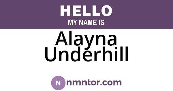Alayna Underhill