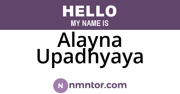 Alayna Upadhyaya