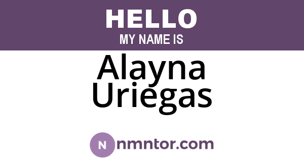 Alayna Uriegas
