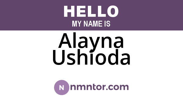 Alayna Ushioda