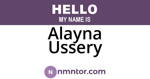 Alayna Ussery