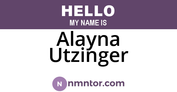 Alayna Utzinger