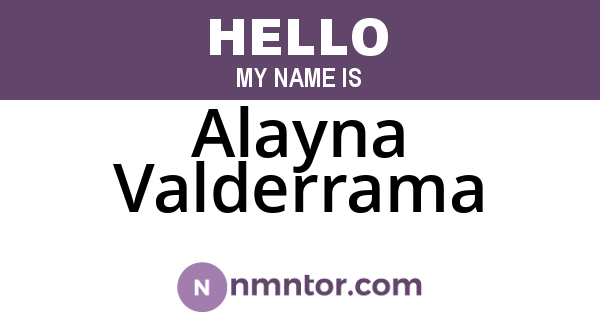 Alayna Valderrama