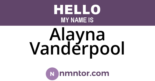 Alayna Vanderpool