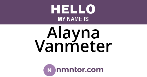 Alayna Vanmeter