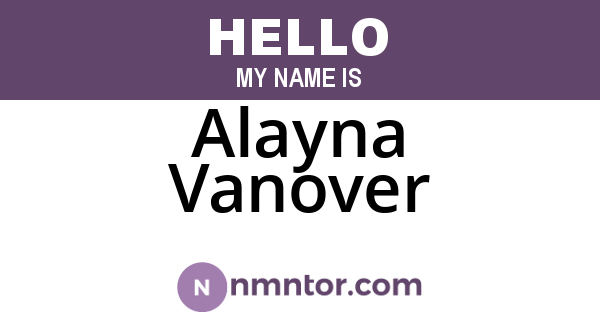 Alayna Vanover