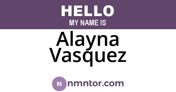 Alayna Vasquez