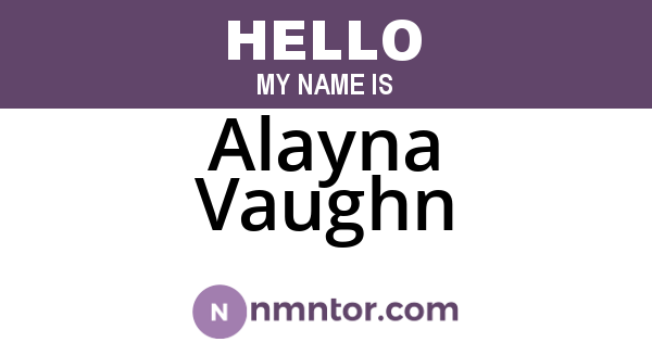 Alayna Vaughn