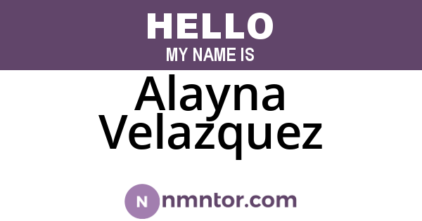 Alayna Velazquez