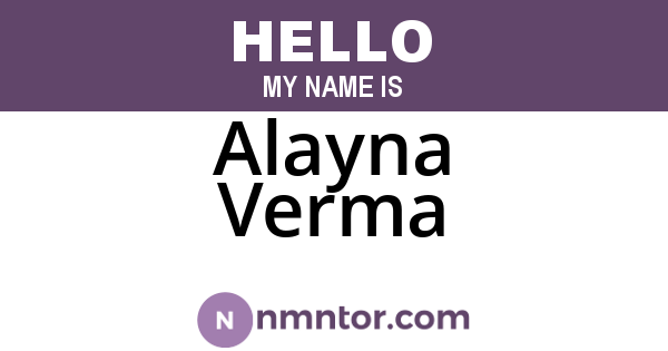 Alayna Verma