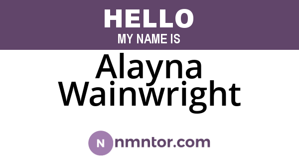 Alayna Wainwright