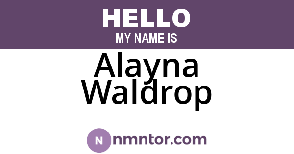 Alayna Waldrop