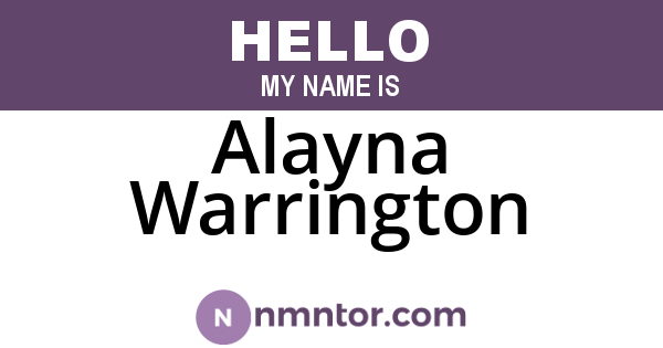 Alayna Warrington