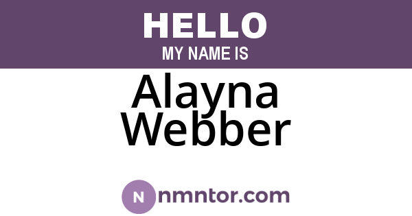 Alayna Webber