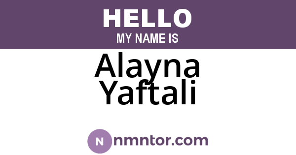 Alayna Yaftali