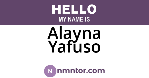 Alayna Yafuso