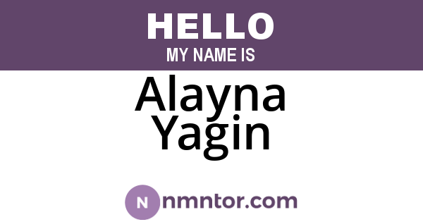 Alayna Yagin