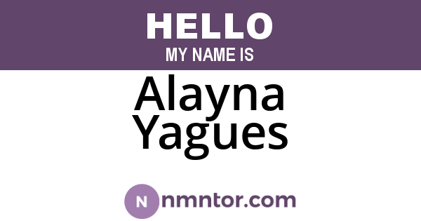 Alayna Yagues