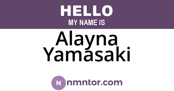 Alayna Yamasaki