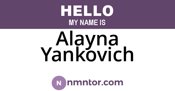 Alayna Yankovich