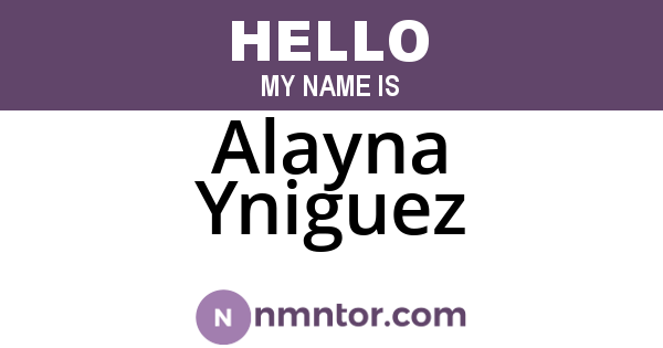 Alayna Yniguez