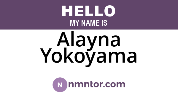Alayna Yokoyama