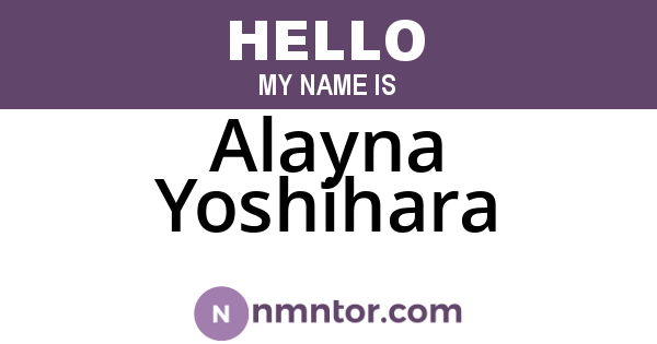 Alayna Yoshihara