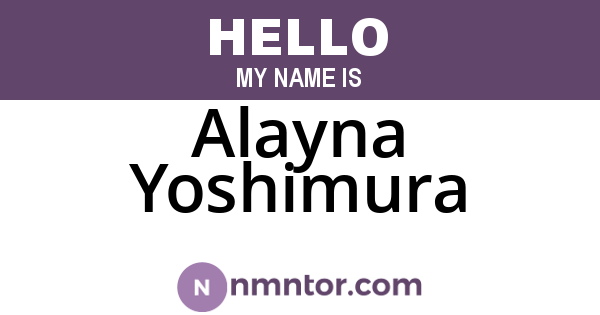 Alayna Yoshimura