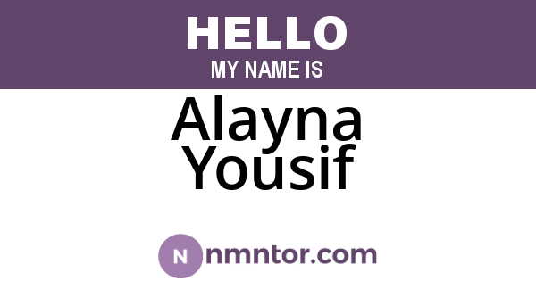 Alayna Yousif
