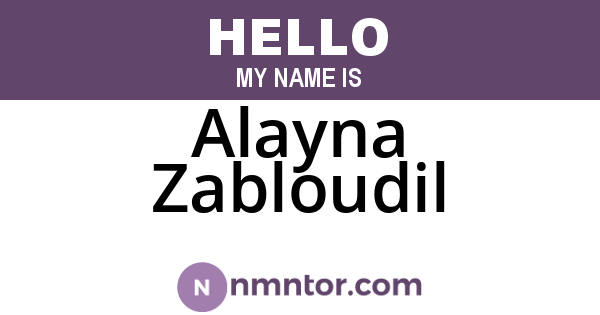Alayna Zabloudil