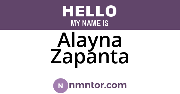 Alayna Zapanta