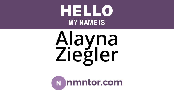 Alayna Ziegler
