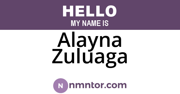 Alayna Zuluaga