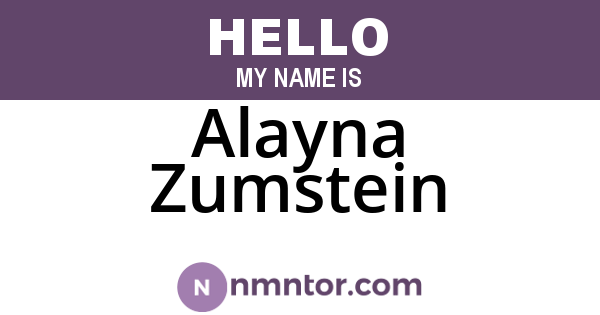Alayna Zumstein