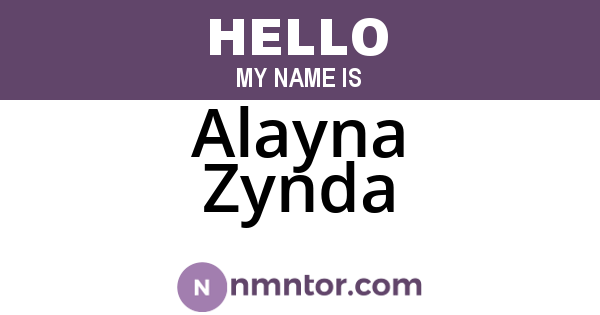 Alayna Zynda