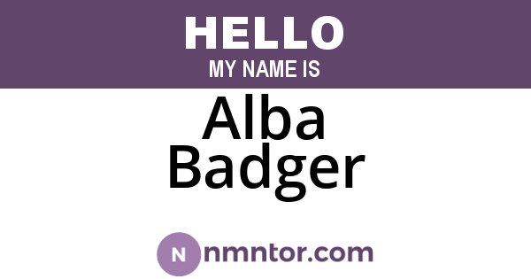 Alba Badger