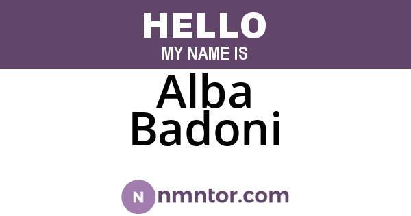Alba Badoni