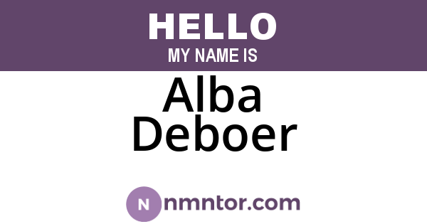 Alba Deboer