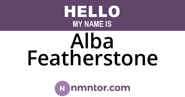 Alba Featherstone
